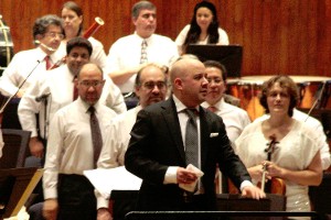 Roberto Beltrán-Zavala and the OFCM at second performance of Delusions of Charles the Bold.